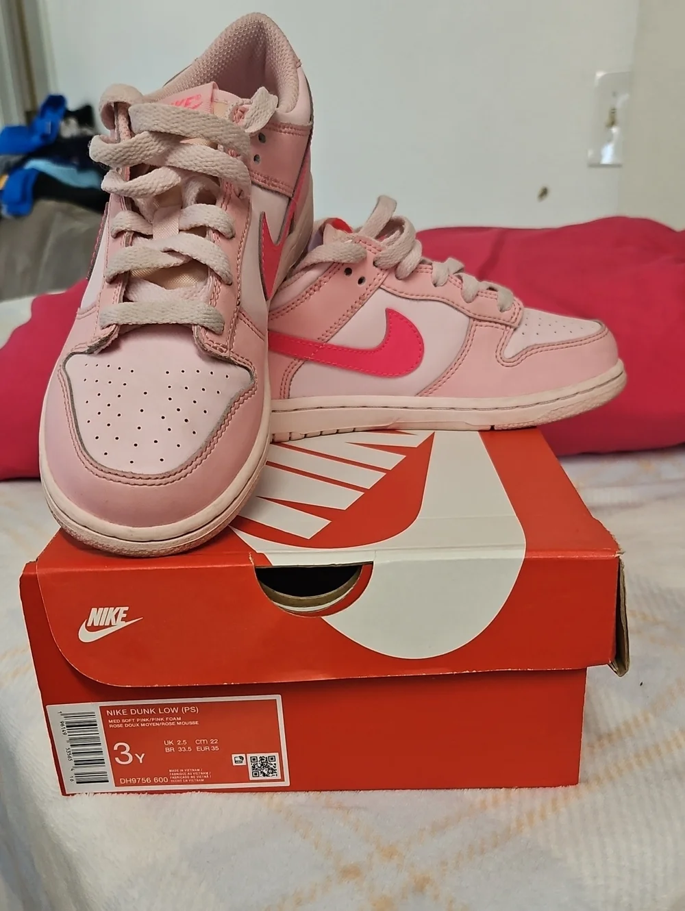 💕Pink Nike Dunk Low